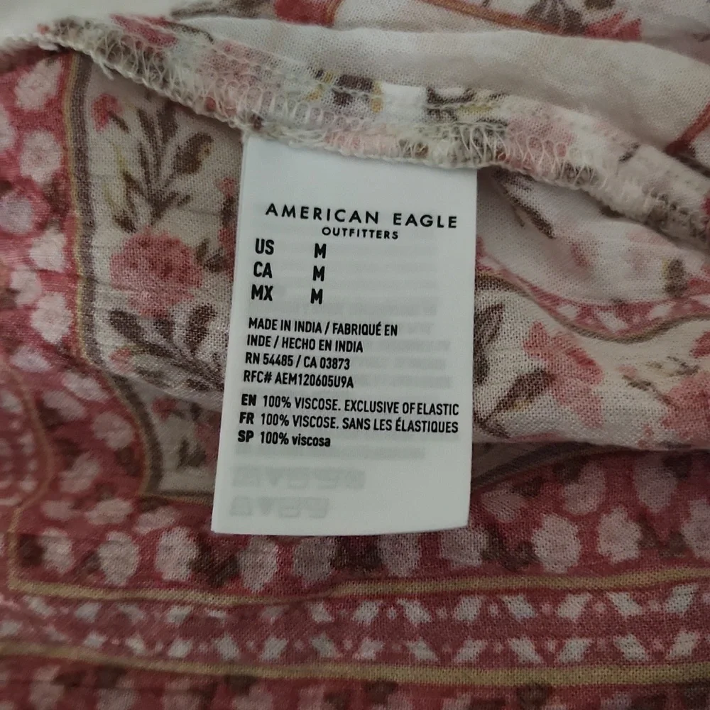 American Eagle Outfitters Red and Cream Mini Dress - Picture 8 of 11